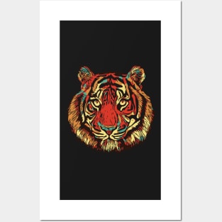 Exotic Tiger Head Filled With Fiery Passion Posters and Art